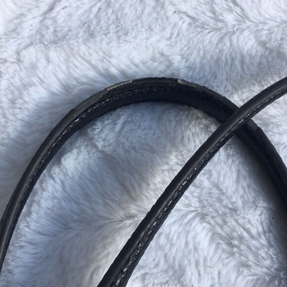 Anne Klein black faux leather bag/ tote bag with polka dot lining - Picture 13 of 15